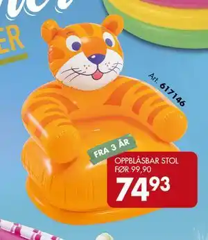 Sparkjøp OPPBLÅSBAR STOL FØR 99,90 tilbud