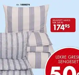 Sparkjøp SENGESETT NAXOS tilbud