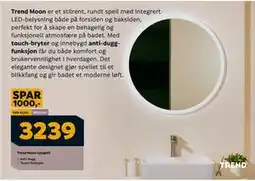 Megaflis Trend Moon lysspeil tilbud