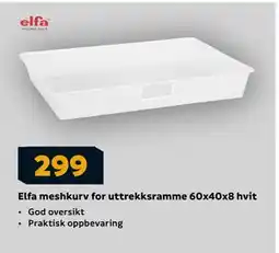 Megaflis Elfa meshkurv for uttrekksramme 60x40x8 hvit tilbud