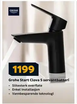 Megaflis Grohe Start Clova S servantbatteri tilbud