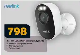 Megaflis Reolink Lumus WiFi kamera m/lys E430 tilbud