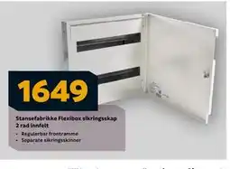 Megaflis Stansefabrikke Flexibox sikringsskap 2 rad innfelt tilbud