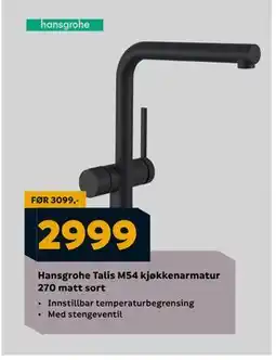 Megaflis Hansgrohe Talis M54 kjøkkenarmatur 270 matt sort tilbud