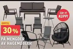 Montér 30% PÅ MENGDER AV HAGEMØBLER tilbud