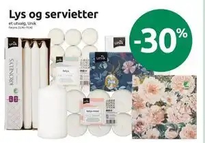 Joker Lys og servietter tilbud