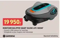 Montér ROBOTGRESSKLIPPER SMART SILENO LIFE 1000M tilbud