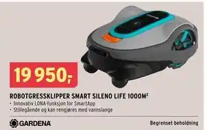 Montér ROBOTGRESSKLIPPER SMART SILENO LIFE 1000M tilbud