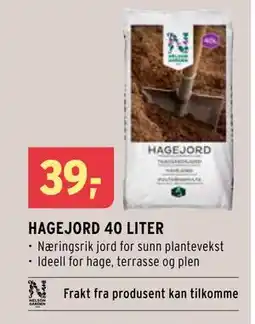 Montér HAGEJORD 40 LITER tilbud