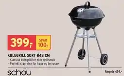 Montér KULEGRILL SORT Ø43 CM tilbud