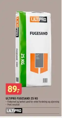 Montér ULTIPRO FUGESAND 25 KG tilbud