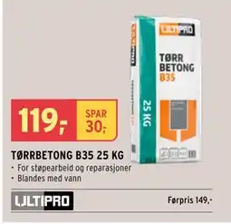 Montér TØRRBETONG B35 25 KG tilbud