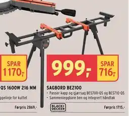 Montér SAGBORD BEZ100 tilbud