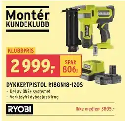 Montér DYKKERTPISTOL R18GN18-120S tilbud