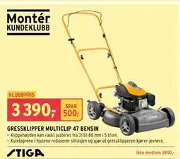 Montér GRESSKLIPPER MULTICLIP 47 BENSIN tilbud