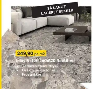 Right Price Tiles Inlay Natural 60x120 Rectified tilbud