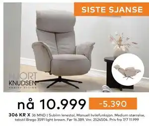 Skeidar Sublim lenestol tilbud