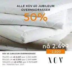 Skeidar XOV 60 JUBILEUM OVERMADRASSER tilbud