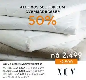 Skeidar XOV 60 JUBILEUM OVERMADRASSER tilbud