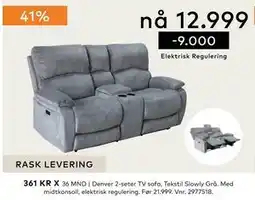 Skeidar Denver 2-seter TV sofa tilbud