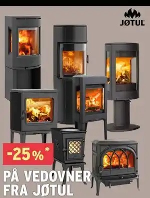 Montér 25% PÅ VEDOVNER FRA JØTUL tilbud