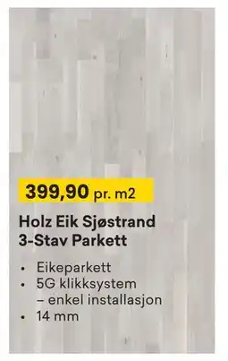 Right Price Tiles Holz Eik Sjøstrand 3-Stav Parkett tilbud
