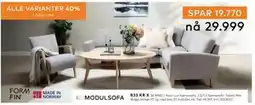 Skeidar Noor Lux hjørnesofa, 2,5/1,5 hjørnesofa tilbud