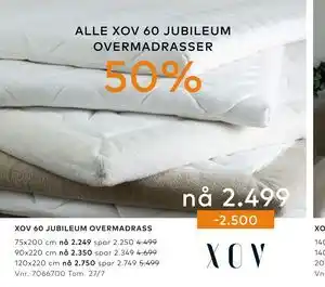 Skeidar ALLE XOV 60 JUBILEUM OVERMADRASSER tilbud