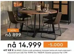Skeidar Calia rundt spisebord tilbud