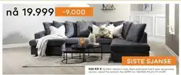 Skeidar Boston U-sofa tilbud