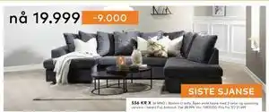 Skeidar Boston U-sofa tilbud