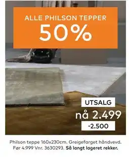 Skeidar ALLE PHILSON TEPPER tilbud