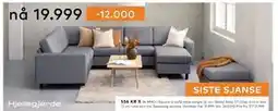 Skeidar Square U-sofa tilbud