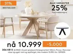 Skeidar Guest spisebord tilbud