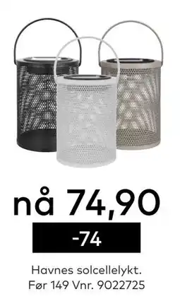 Skeidar Havnes solcellelykt tilbud