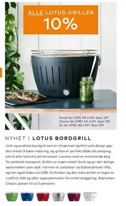 Skeidar LOTUS BORDGRILL tilbud