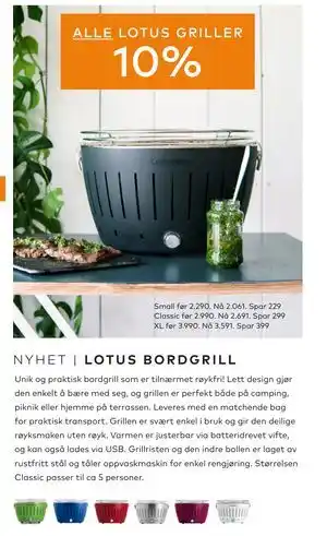 Skeidar LOTUS BORDGRILL tilbud