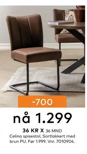 Skeidar Celina spisestol tilbud