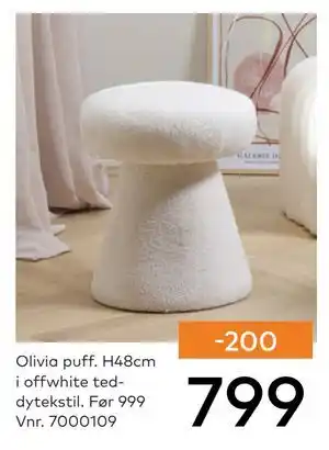 Skeidar Olivia puff tilbud