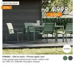 Skeidar Utah spisegruppe tilbud