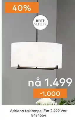 Skeidar Adriana taklampe tilbud