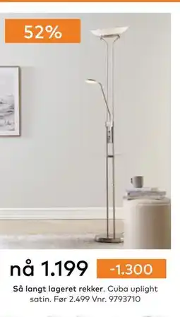 Skeidar Cuba uplight satin tilbud