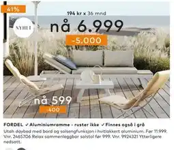 Skeidar Relax sammenleggbar solstol tilbud