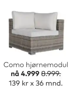 Skeidar Como hjørnemodul tilbud