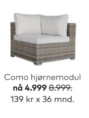 Skeidar Como hjørnemodul tilbud