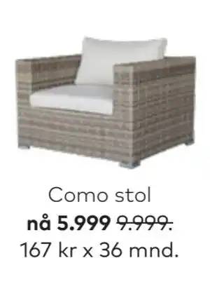 Skeidar Como stol tilbud