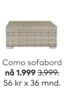Skeidar Como sofabord tilbud