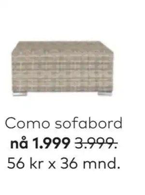 Skeidar Como sofabord tilbud