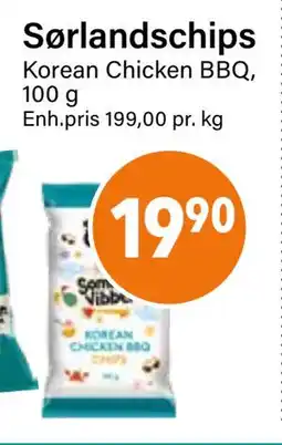 Nærbutikken Sørlandschips tilbud