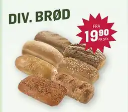 Holdbart Div. brød tilbud